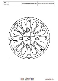 Mandala boyama sayfaları
